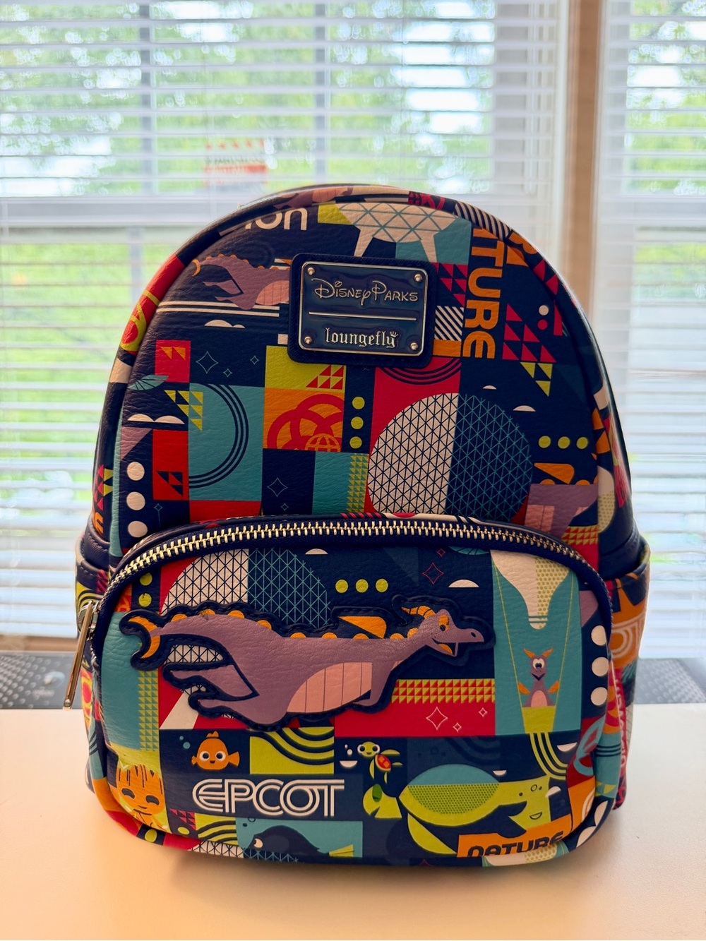 Loungefly Disney Parks EPCOT Mini Backpack with Figment